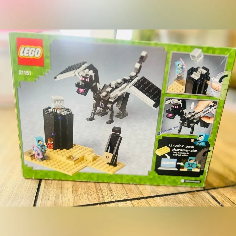 LEGO Minecraft The End Battle Ender Dragon Fighting 21151 Building Kit (222 Piec
